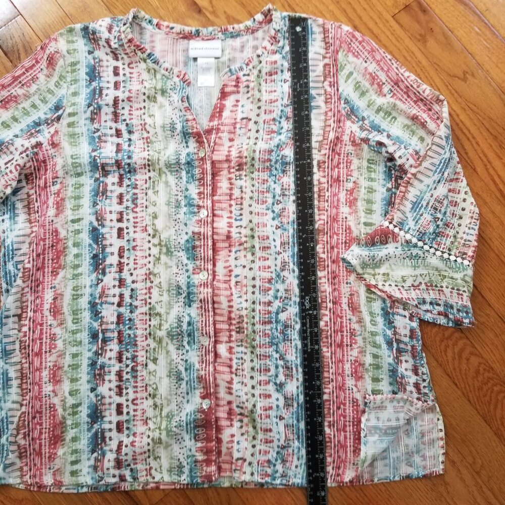 Alfred Dunner Button Down Top Xl - image 6